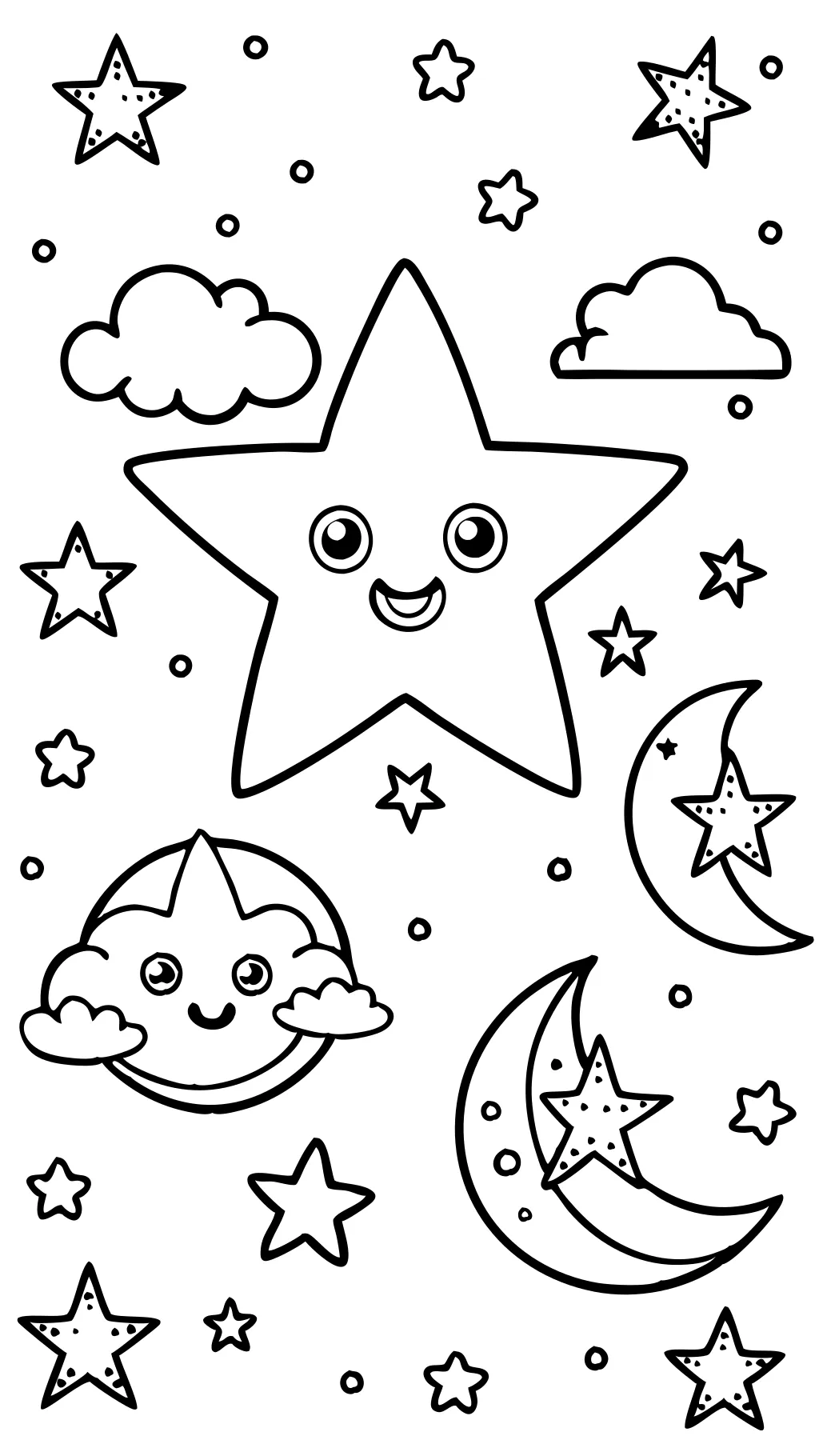 coloring page stars